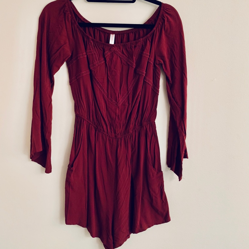 Maroon Romper